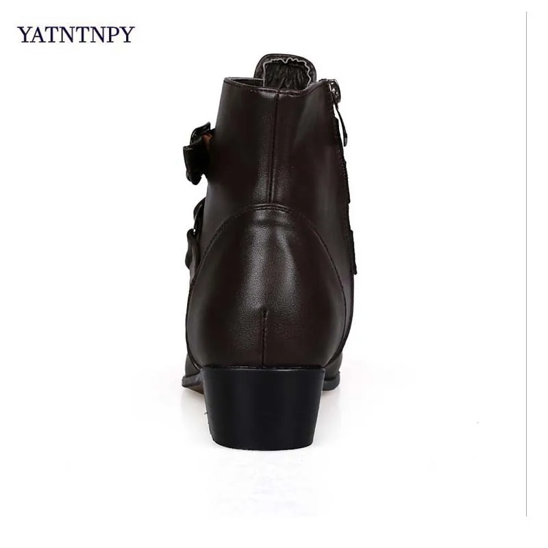 YATNTNPY/Новинка большие размеры мужские Ботинки martin Модные Винтажные ботинки на