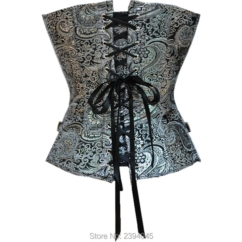 Корсет Dobby в стиле стимпанк серебряные Корсеты на талию Корректирующее белье