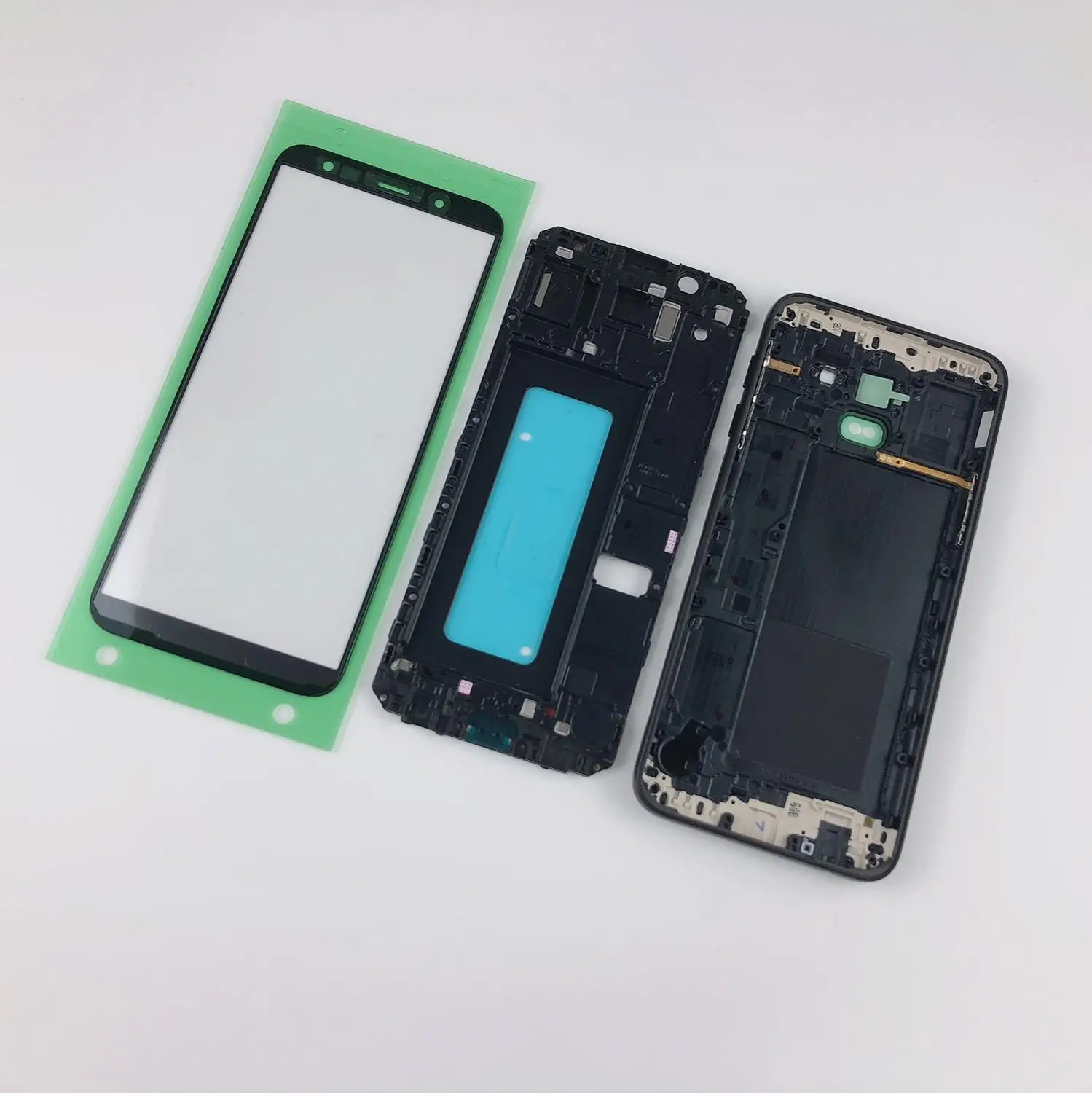 Для samsung Galaxy J6 J600 J600F J600DS J600G Корпус Передняя рамка+ задняя крышка батареи+ ЖК-панель сенсорного экрана стекло