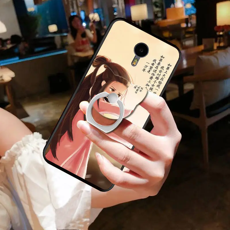 Meizu M6 5.2 inch Case Creative Painted TPU Silicone With Bracket Ring All Inclusive For Phone #VA | Мобильные телефоны и
