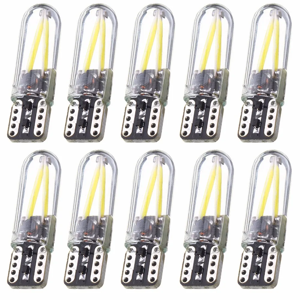 Fuleem 10 шт T10 194 168 W5W COB светодиоды с CANBUS светодиодсветильник лампы для номерного