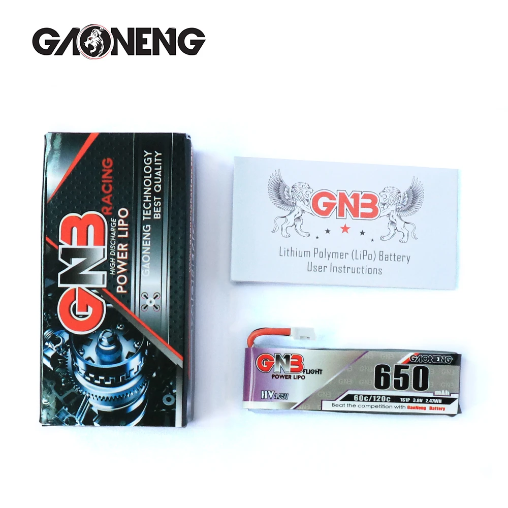 4 шт. Gaoneng 650 мАч 3 8 в 60C HV Lipo батарея PH2.0 разъем для Emax Tinyhawk Happymodel Snapper7 E010 M80S Tiny7 Beta85