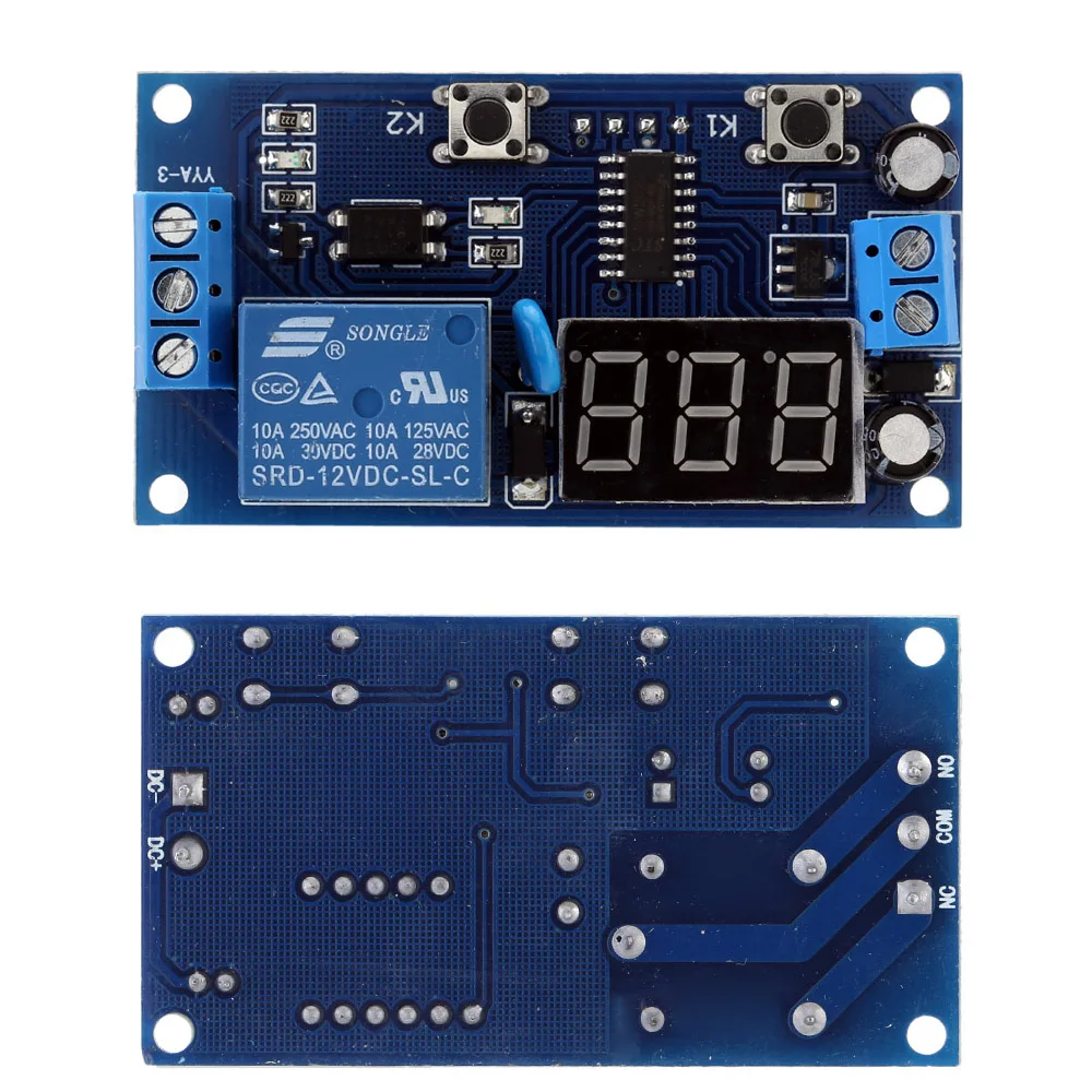 DC 12V LED Digital Display Time Home Automation Delay Relay Trigger Circuit Timer Switch Board Timing Control Module | Инструменты