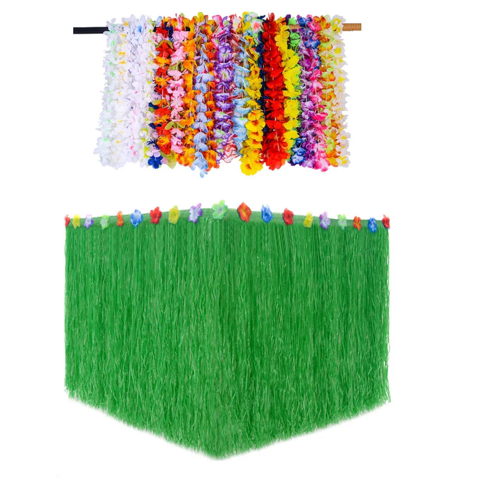 Hula Flower Table Skirt Tableware Dress Hawaii Garland Festival Beach Party Decoration birthday|Украшения своими руками для