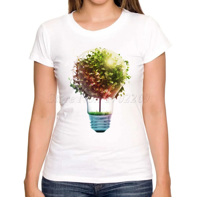 2018 Женская Винтажная футболка в стиле стимпанк с принтом сердца/лампы