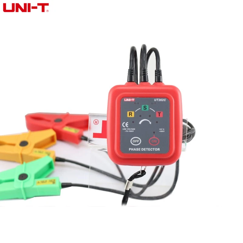 

UNI-T UT262A/UT262C бесконтактная Трехфазная последовательность детекторы вращения светодиодный дисплей Частотный диапазон 40 ~ 70 Гц, AC 70 В ~ 1000 В & зу...