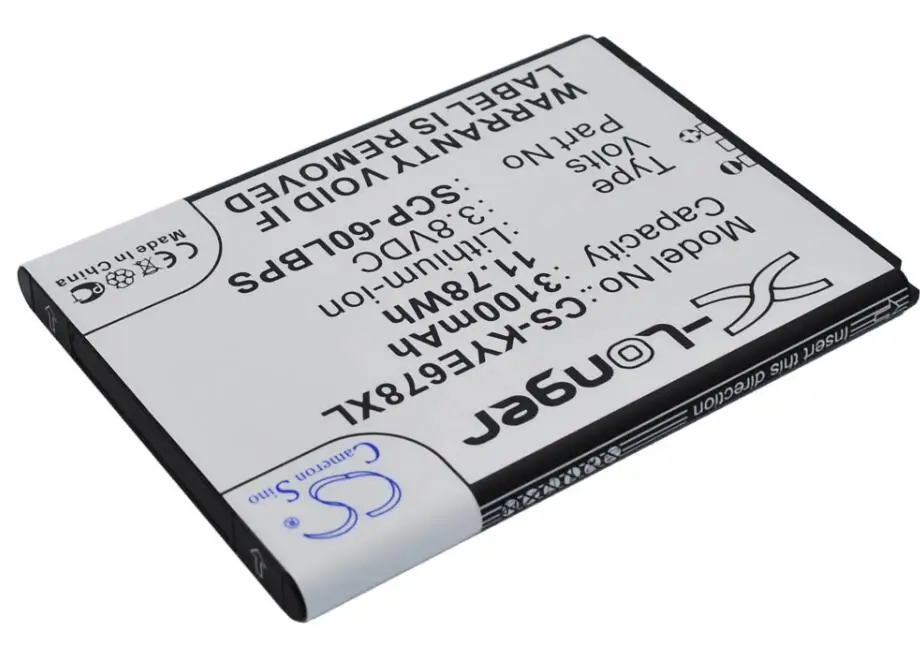 Аккумулятор Cameron Sino 3100 мАч для KYOCERA Brigadier DuraForce E6560 E6762 E6782 5AAXBT076GEA SCP-60LBPS | Мобильные