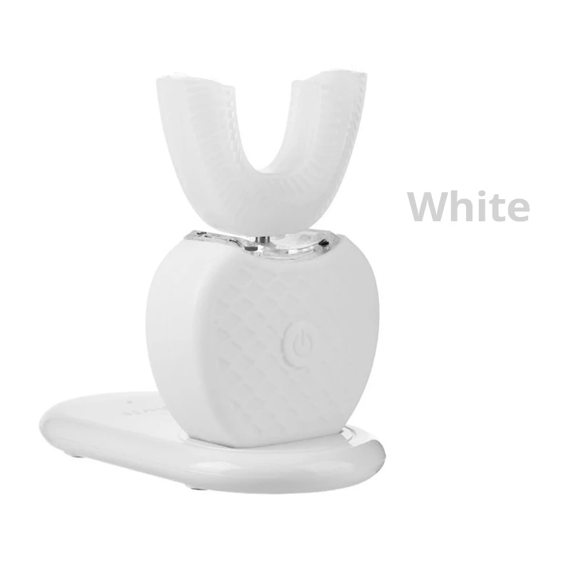 White V Белая автоматическая электрическая зубная щетка 360 градусов ультразвуковая вибрационная электрическая зубная щетка для отбеливания зубов инструмент для красоты - Цвет: White