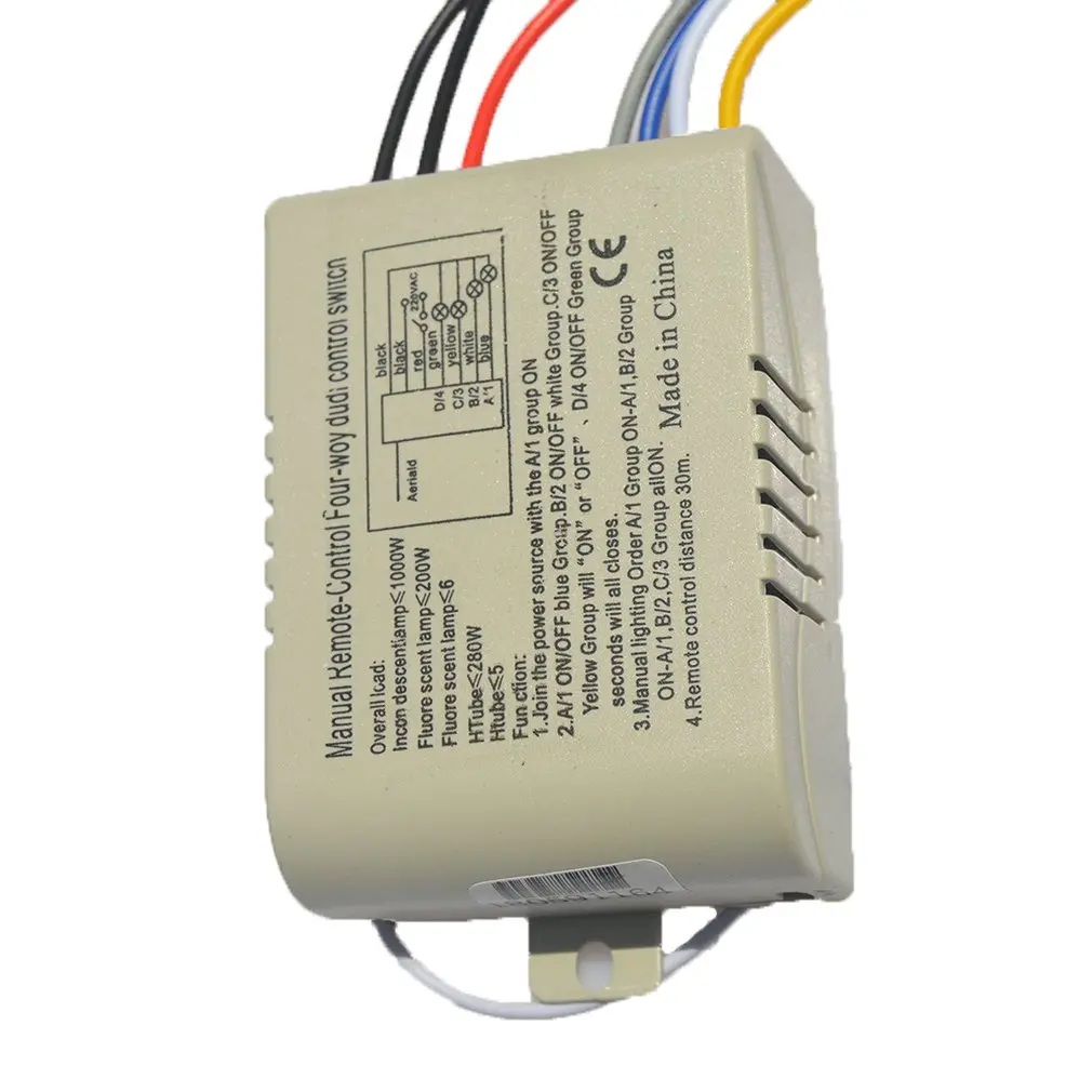 Four-Way Remote Control Switch 220V Lamp Digital Drop Shipping Sale | Обустройство дома