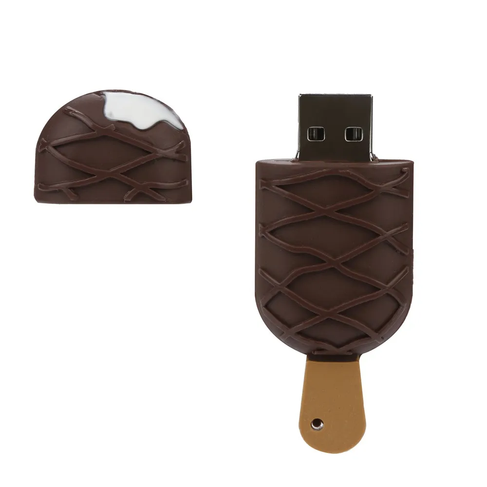 128 флеш диск USB 2 0 Новинка шоколадное мороженое форма ручка Привод флэш U 4 11|USB-хабы|