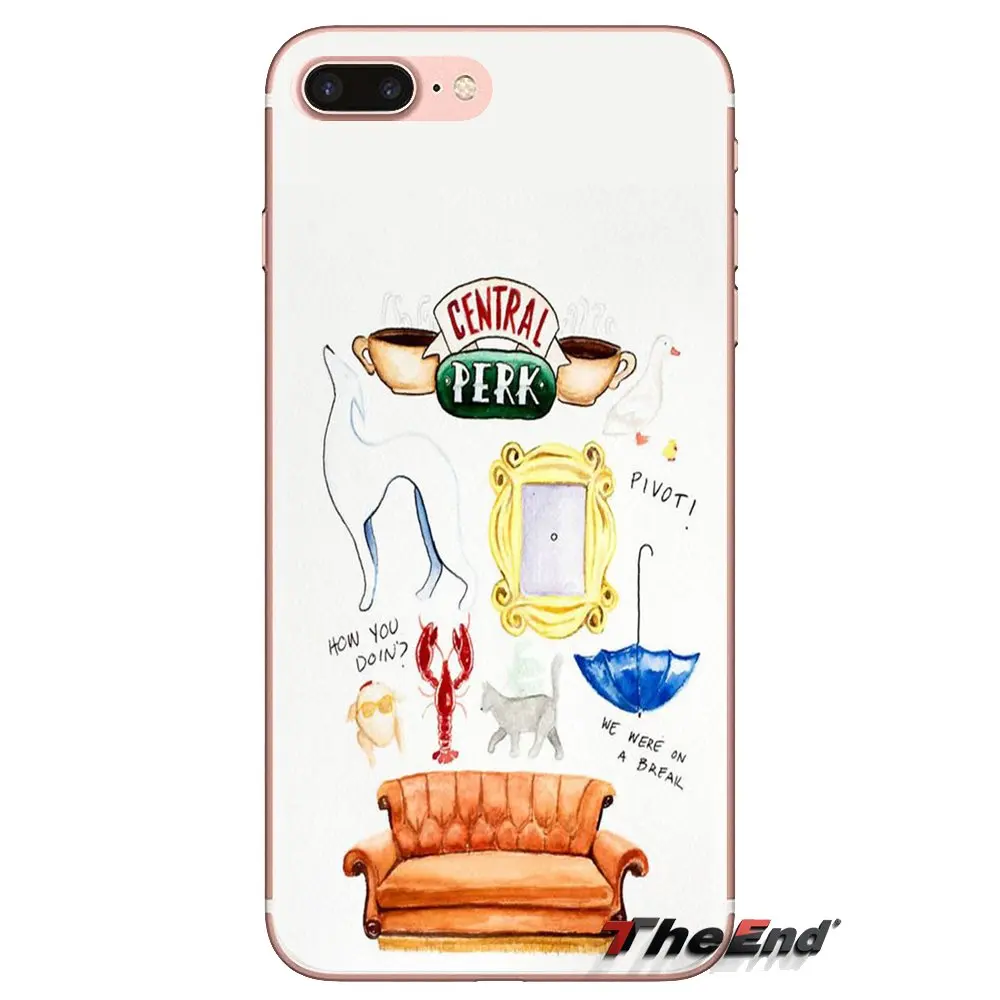 For Sony Xperia Z Z1 Z2 Z3 Z5 compact M2 M4 M5 C4 E3 T3 XA Huawei Mate 7 8 Y3II Phone Covers Central Perk Collage Friend TV Show |