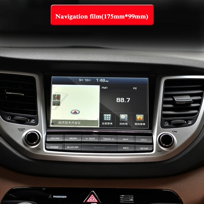 Автомобильный Стайлинг для hyundai Tucson 2015 Н. В. gps навигационный экран стекло