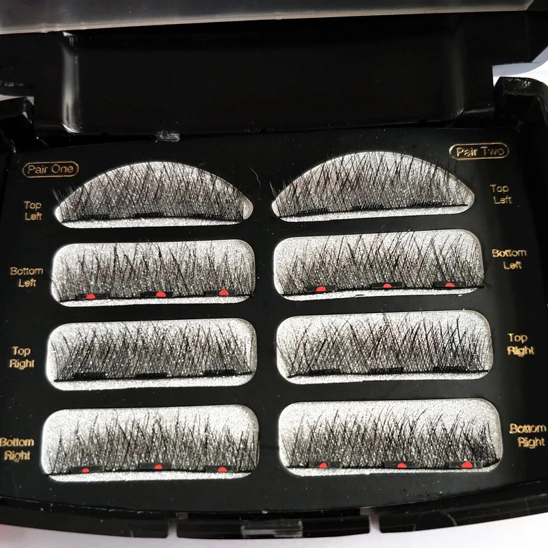 New magnet false eyelashes Three magnets natural cross glue free two pairs of each box Magnetic iron | Красота и здоровье