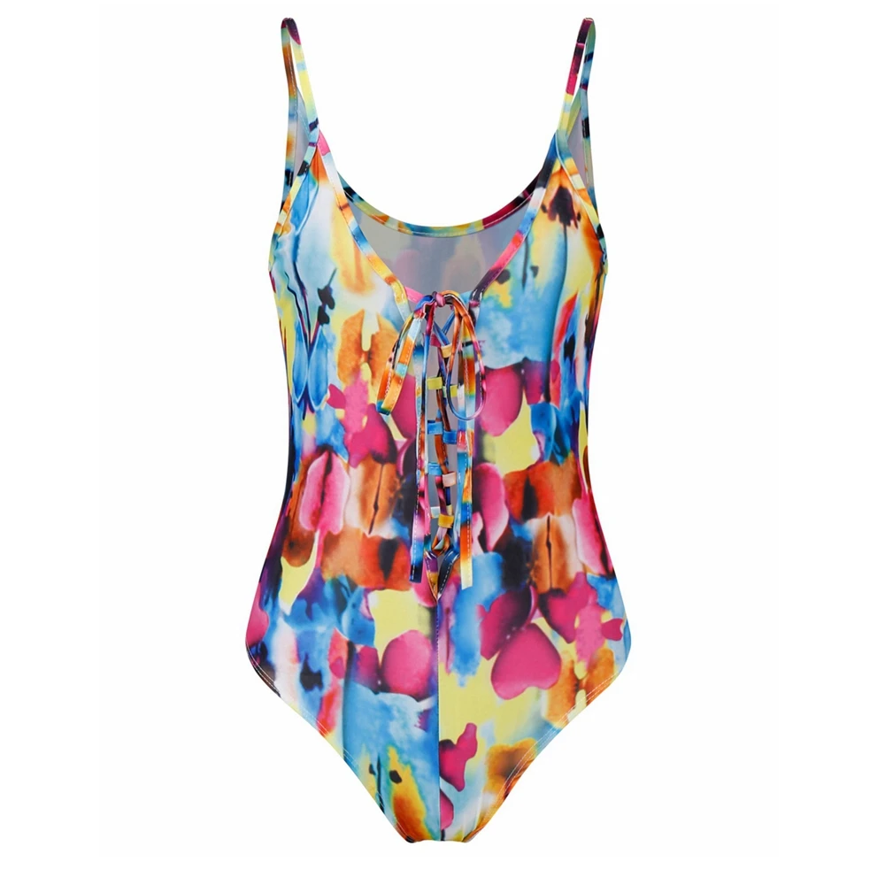 Женский купальник на тонких бретельках длинное пляжное платье с принтом 2 шт. |