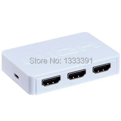5pcs Wholesale 3 ports Mini HDMI Switch 3x1 Switcher with remote control full 3D 1080P Support Free shipping |