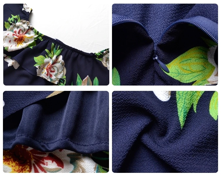 Женское пляжное платье с открытыми плечами без бретелек принтом листьев лотоса