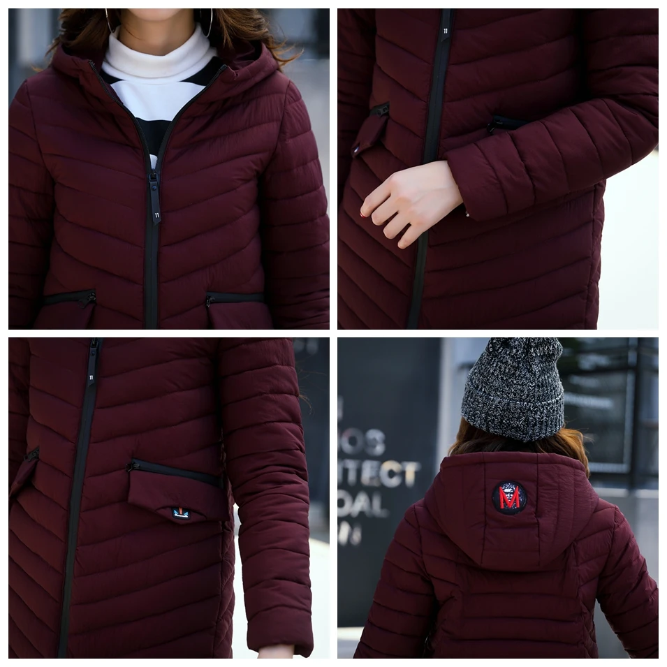 Фото Women Hooded Coat With Split Hem Winter Long Light-Weight Jacket Badge Female Outerwears Parkas Женская одежда Women Hooded Coat With Split Hem Winter Long Light-Weight Jacket Badge Female Outerwears Parkas Женская одежда