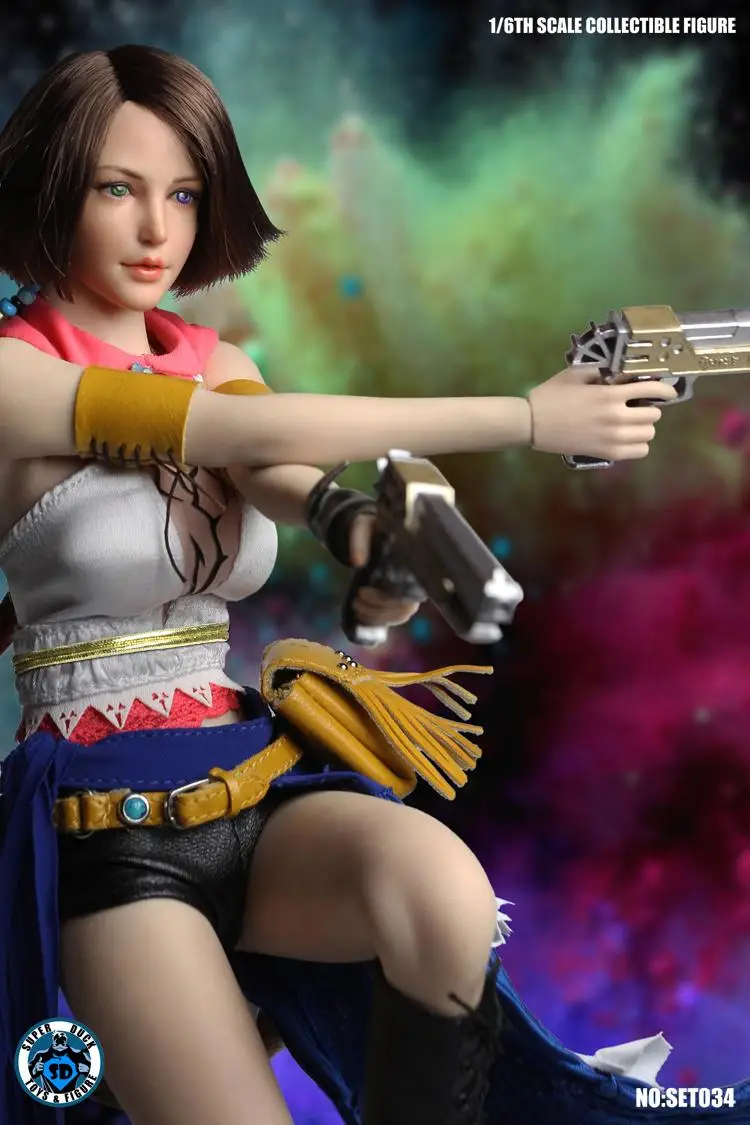 Супер утки SET034 1/6 Женский шутер Final Fantasy маскарадный костюм Yuna для 12 дюймов Phicen