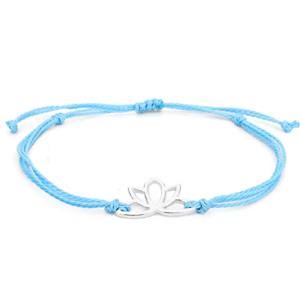 MLING Винтаж Многоцветный Веревка цепь браслет богемное золото серебро с цветком