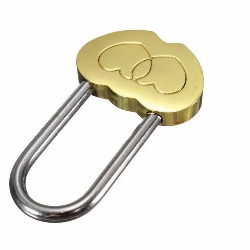 

Modern Style Mini Padlock Love Lock Wish Locks Engraved Double Heart Valentines Anniversary Day Gifts Couple Wedding Gift
