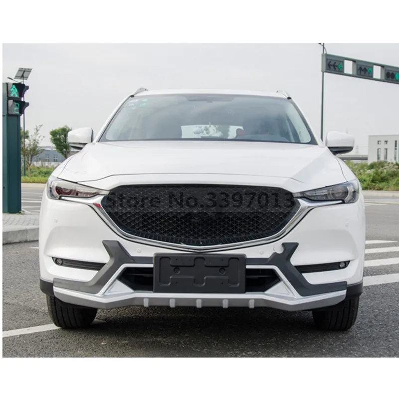Автомобильный Стайлинг для Mazda CX-5 CX5 Передний+ задний бампер диффузор бампер Защита для губ защитная накладка ABS хромированная отделка
