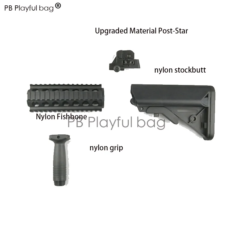 

Outdoor sports toy water bullet gun jinming9 4-inch round hole nylon fishbone MK18mod CQB wood guard rail M4a1 OD74