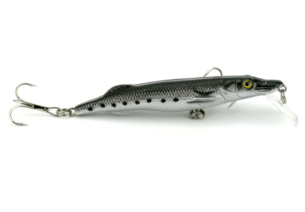 Big Sale 4pcs Artificial Minnow Fishing Lures Hard Plastic Fake Swimbait 3D Fish Eye Crankbait Hooks Carp 9cm 6.1g | Спорт и