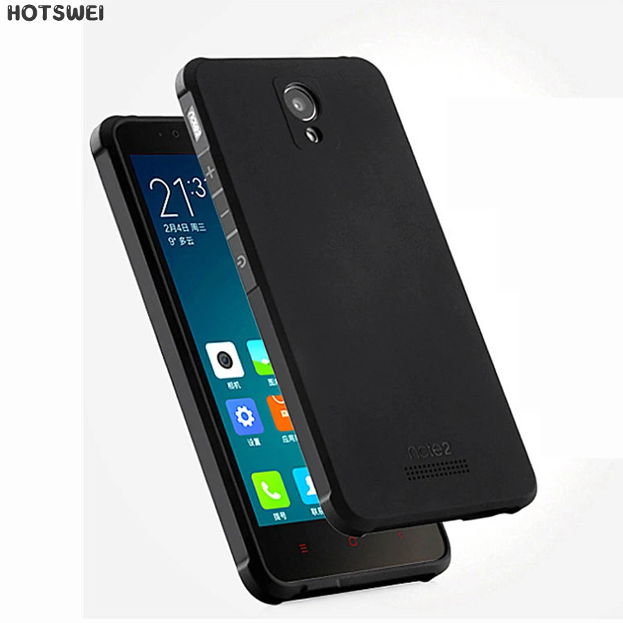 Высококачественный мягкий резиновый чехол для Xiaomi Redmi Note 2 противоударный