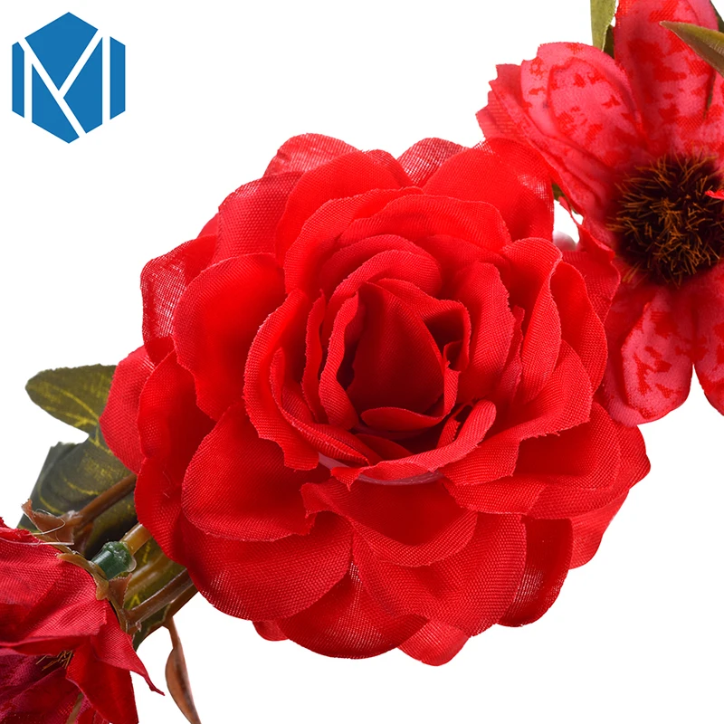 M MISM новый дизайн модная повязка на голову с хризантемами для девочек цветная