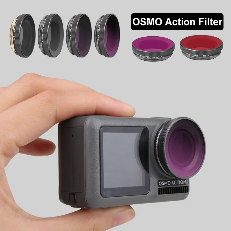 Фильтр для дайвинга CPL Полярный фильтр DJI OSMO Action ND 4 8 16 32 УФ защиты объектива экшн