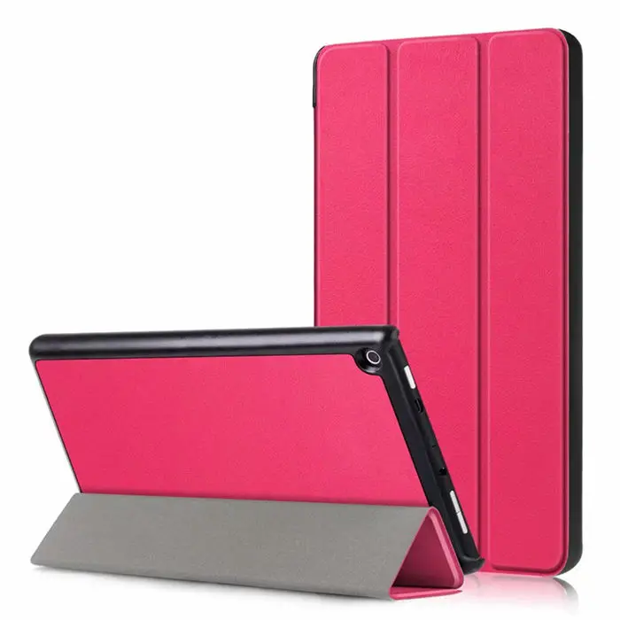 Rosy Для Amazon New Fire HD8 из искусственной кожи тонкий 8 ''планшетный ПК чехол-подставка для Amazon Fire HD8 HD 8 Smart Sleep Skin Funda - Цвет: Rosy