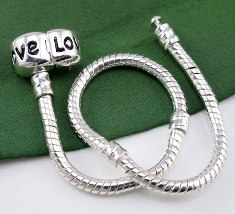 3 шт./лот Серебряная цепочка со змеями браслет черная эмаль любовь