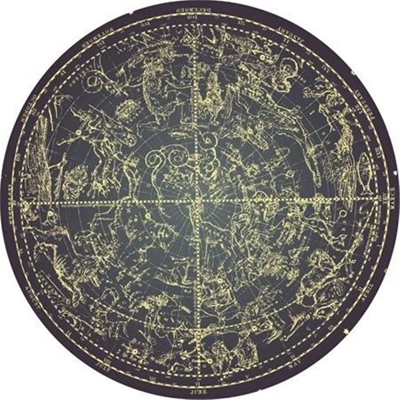 Style 2 Круглый ковер Созвездие Astrolabe печатные мягкие ковры для гостиной Противоскользящий ковер стул напольный коврик для домашнего декора детская комната - Цвет: Style 2