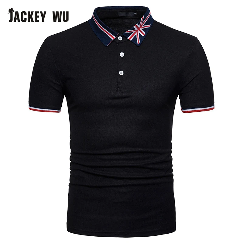 JACKEYWU мужская рубашка поло 2019 модная с вышивкой короткий рукав футболки хлопок