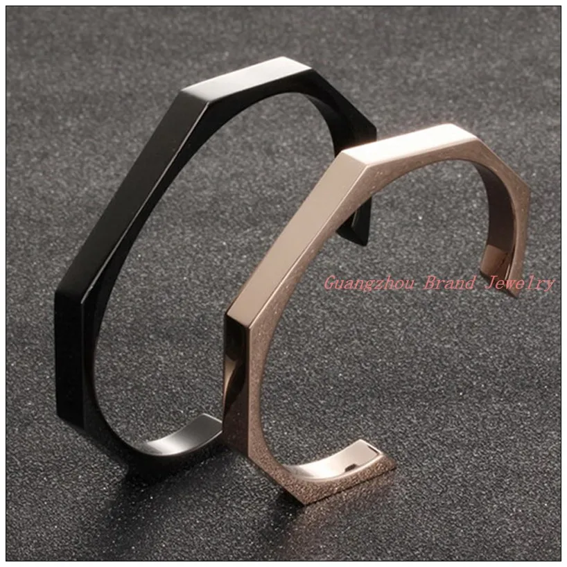 Новая мода 316L Нержавеющая сталь Черный и розовое золото очаровательный тон