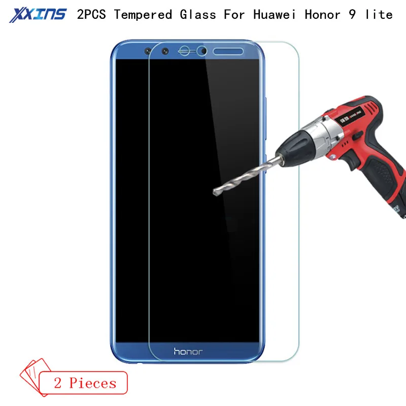 2 шт. закаленное Стекло для huawei Honor 9 Lite 4 аппарат не привязан к оператору сотовой