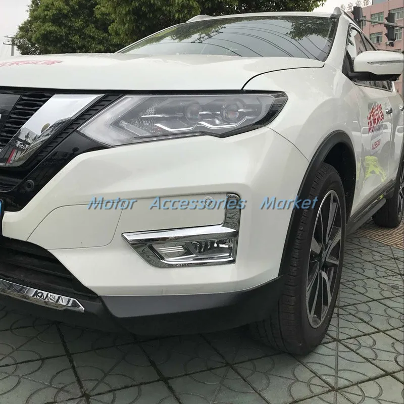 Новый хромированный передний противотуманный светильник Накладка для Nissan Rogue