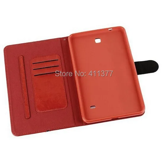 10pcs/lot Free Shipping Book Style 3 Card Slots Retro Crazy Horse Leather Case with Stand For Samsung Galaxy Tab 4 8.0 T330 |