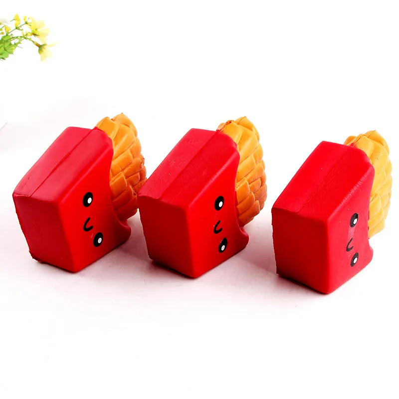 Медленно поднимающийся милый Сквош картофеля фри анти стресс игрушка мягкая