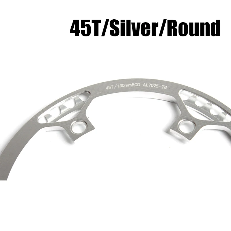 Велосипедная цепь Xingcr Litepro 5 размеров 130 BCD 45T 47T 53T 56T 58T A7075 сплав BMX, велосипедная цепь, Складывающийся шатун - Цвет: 45T R Silver
