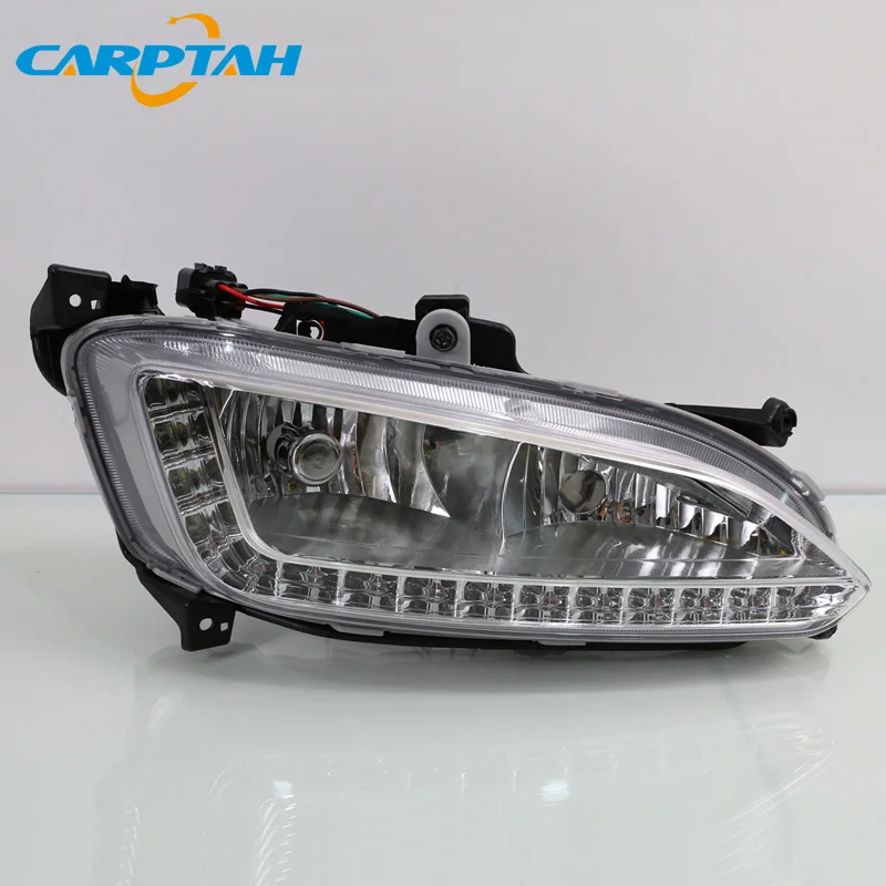Светодиодный ные дневные ходовые огни для Hyundai Santa Fe IX45 2013-2015 Plug &amp Play
