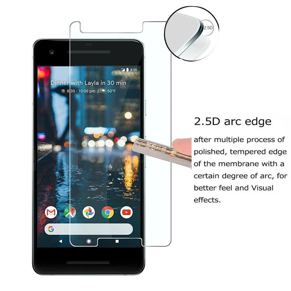 Прозрачный защитный чехол премиум класса для Google Pixel 2 амортизирующий бампер из