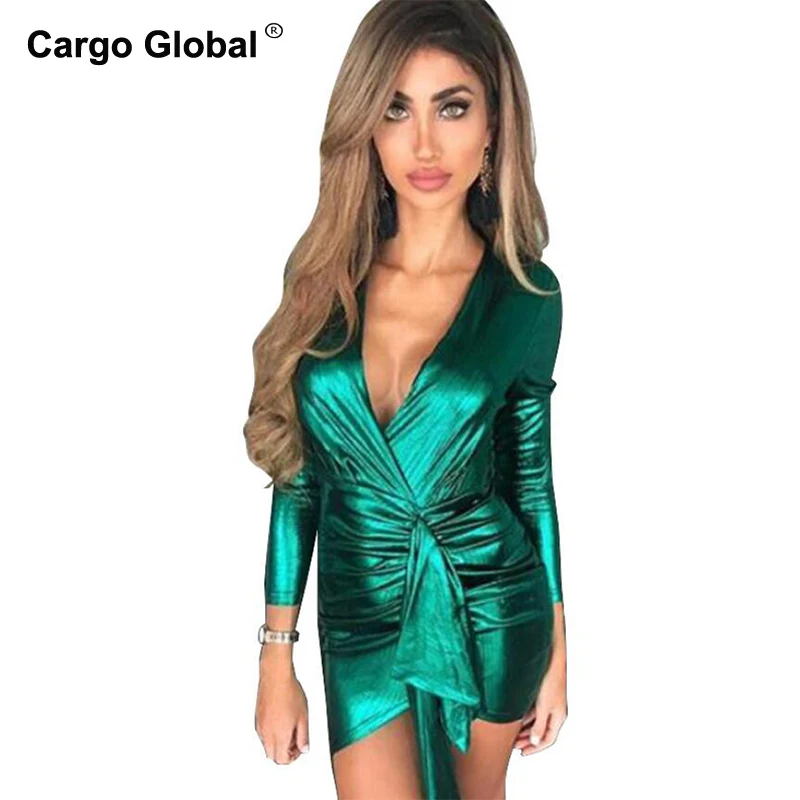 Зеленое платье женское сексуальное Клубное 2019 облегающее вечерние для ночного