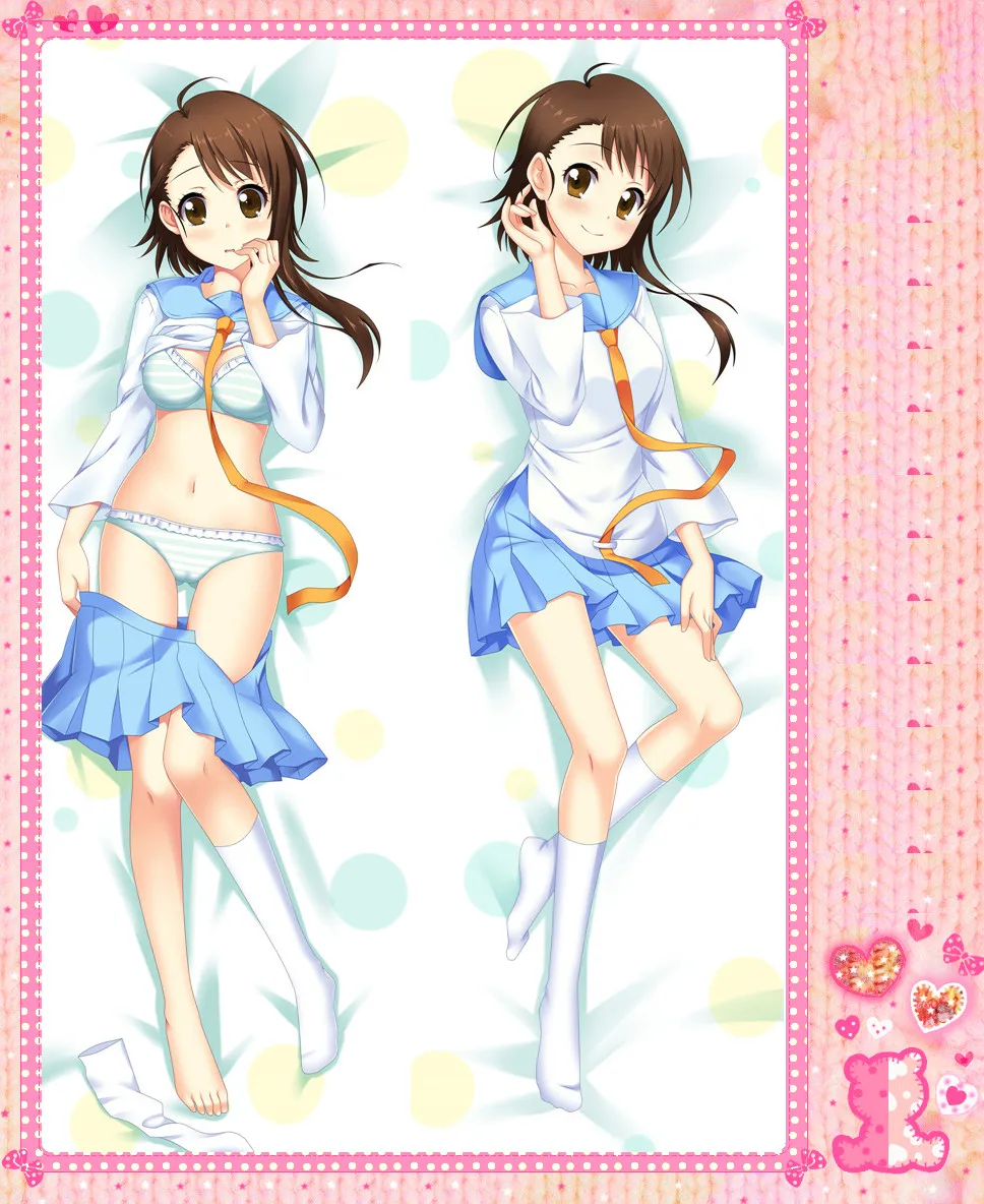 

Anime Cartoon Nisekoi Double-Sided Bolster Hugging Pillow Case Pillow Cover Pillowcase Peach Skin 2 Way No.56033