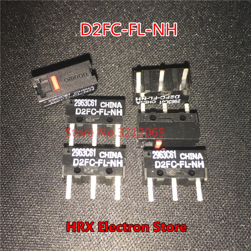 

New Original Mouse Micro Switch D2FC-FL-NH Mouse Button 3PIN 10PCS/LOT