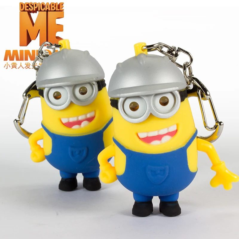 Новое поступление, светодиодный брелок Despicable me 3 для ключей talk minions Absenteeism Despicable me Sound, подарок для влюбленных, 10 шт./партия