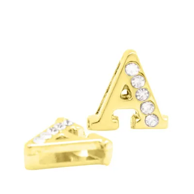 Бесплатная доставка 130 шт 8 мм стразы на одной половине Позолоченные A Z буквы