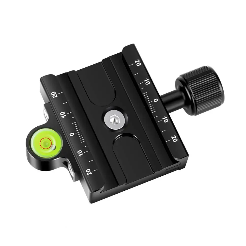 

Neewer Metal 2.4''/60mm Quick Release Plate QR Clamp 3/8-inch + 1/4-inch Screw and Bubble Level For Arca-Swiss,Tripod Ball Head