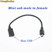 chenghaoran mini usb b 5 pin male plug to female jack extension data adapter lead cable cord