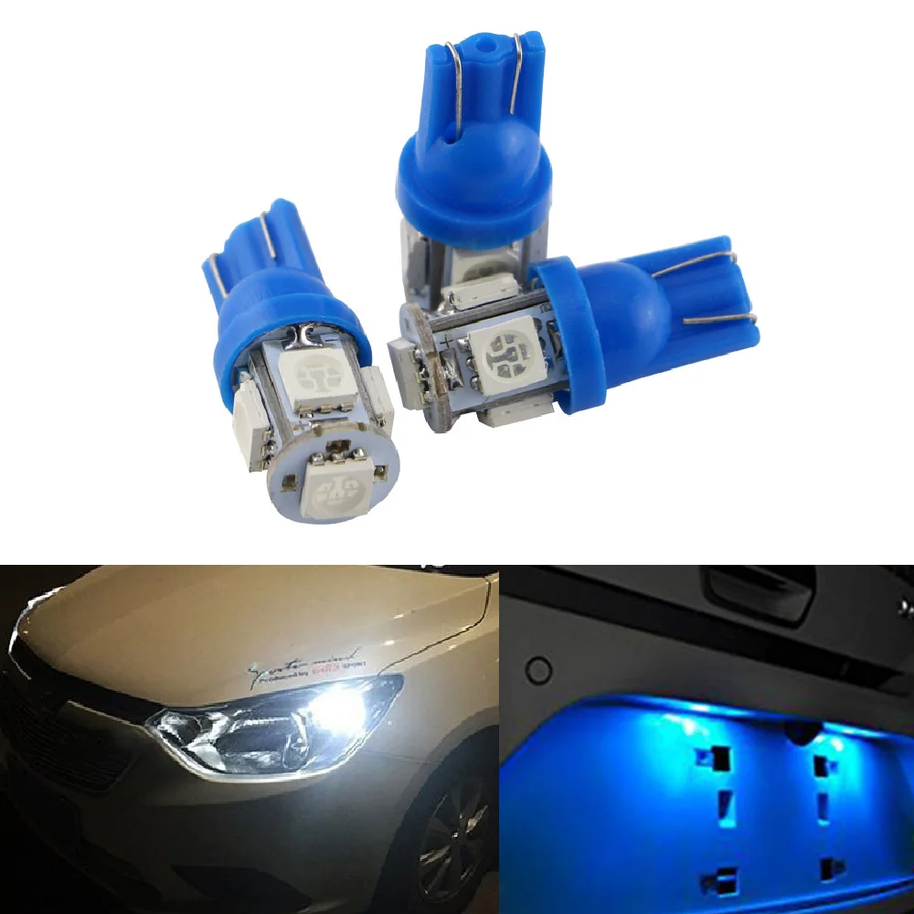 

YSY 20X T10 168 194 5SMD bulb 5050 led t10 light bulb car side lamp car led lighting auto led light White/Yellow/Blue/Red/Green